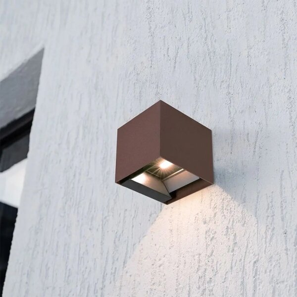 LED Sol aplică de perete cu senzor LED/9W/3,7V 3000/4000/5000K IP65 2600 mAh maro