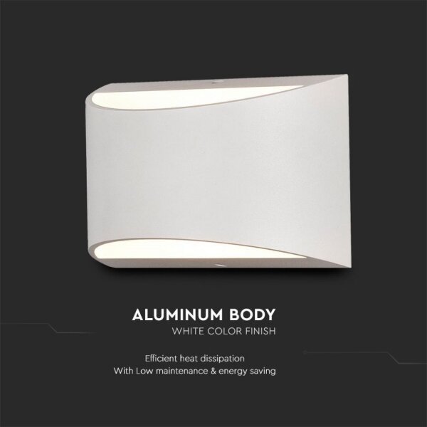 Aplica LED de exterior/9W/230V 4000K IP54 albă