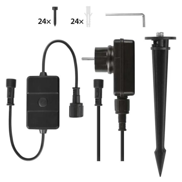 SET 3x proiector LED RGBIC dimabil de exterior LED/14W/230V 3000-6500K IP65 Wi-Fi Tuya
