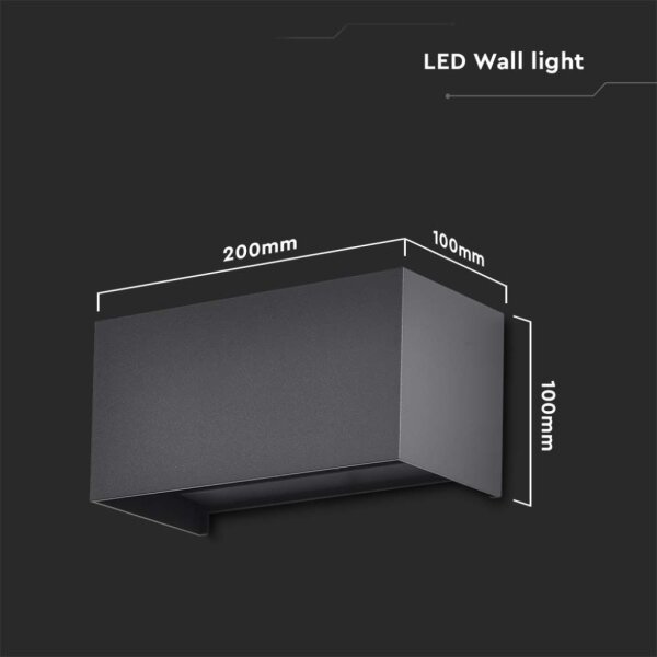 Aplica de perete de exterior LED/24W/230V 3000K IP65 negru