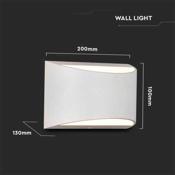 Aplica LED de exterior/9W/230V 4000K IP54 albă