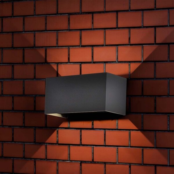 Aplica de perete de exterior LED/24W/230V 3000K IP65 negru
