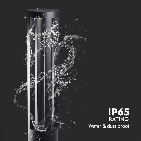 Lampă de exterior LED 10W 230V 3000K IP65 80 cm neagră