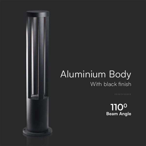 Lampă de exterior LED 10W 230V 3000K IP65 80 cm neagră