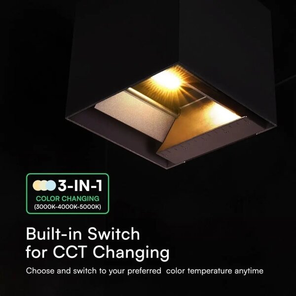 Lampă solară de perete cu senzor LED/9W/3,7V 3000/4000/5000K IP65 2600mAh neagră
