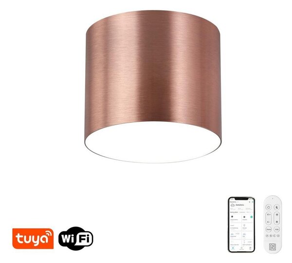 Immax NEO 07319L - Lampă LED dimabilă de tavan RONDATE 18W/230V 11,5 cm Wi-Fi Tuya roz