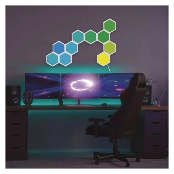 SET 10x panou RGBIC dimabil LED/1,9W/230V Wi-Fi Tuya