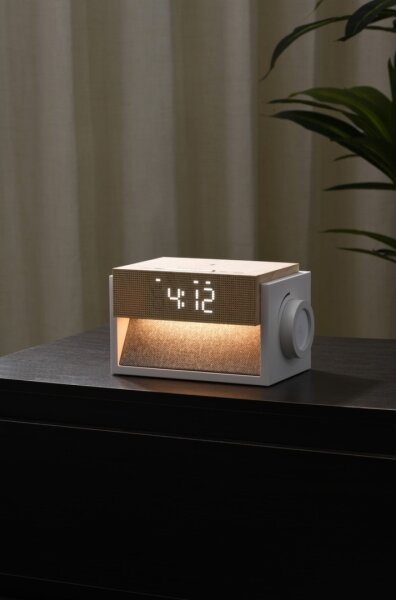 Immax NEO 09114L - Lampă de birou LED CALM cu ceas deșteptător și funcție de încărcare LED/1,2W/5V