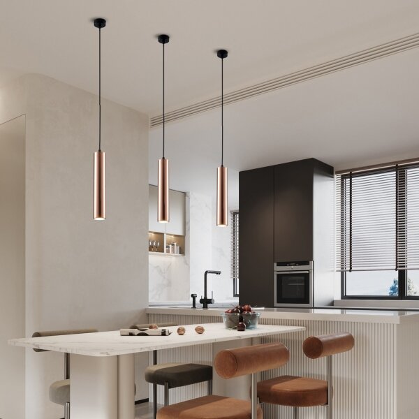Immax NEO 08306L - Lustră pe cablu PUNTO 1xGU10/9W/230V aur roz