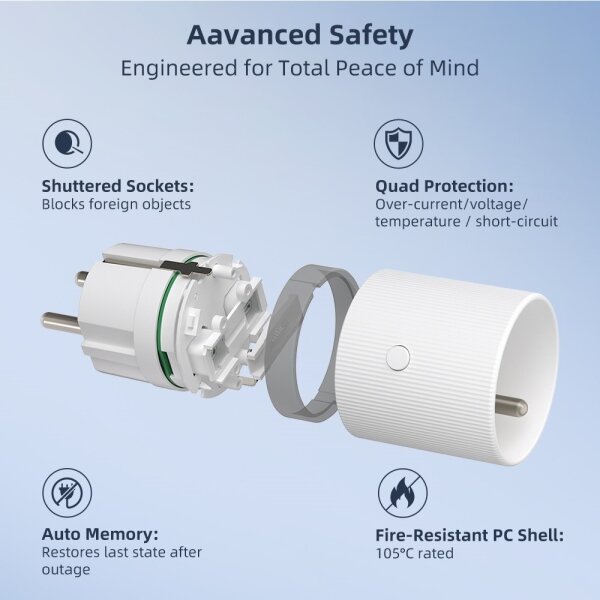 Immax NEO 07812L - Priză inteligentă E 3500W Wi-Fi