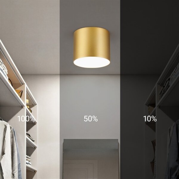 Immax NEO 07317L - LED dimabil plafonieră RONDATE 18W/230V 11,5cm Wi-Fi Tuya auriu