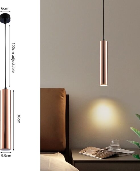 Immax NEO 08306L - Lustră pe cablu PUNTO 1xGU10/9W/230V aur roz
