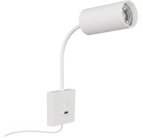 Immax NEO 08296L - Lampă de perete cu USB PUNTO 1xGU10/9W/230V albă