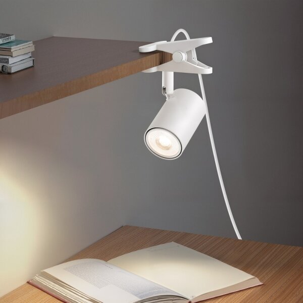 Immax NEO 08292L - Lampă cu clemă PUNTO 1xGU10/9W/230V albă