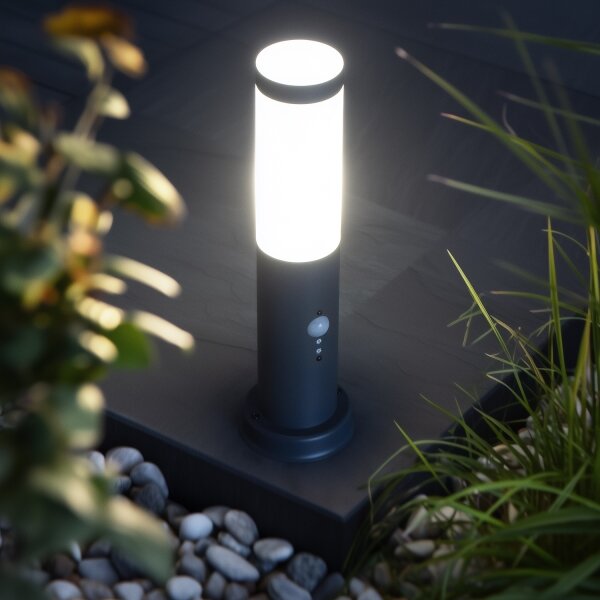 Brilagi - Lampă de exterior cu senzor NOVA 1xE27/15W/230V 40 cm IP44 antracit