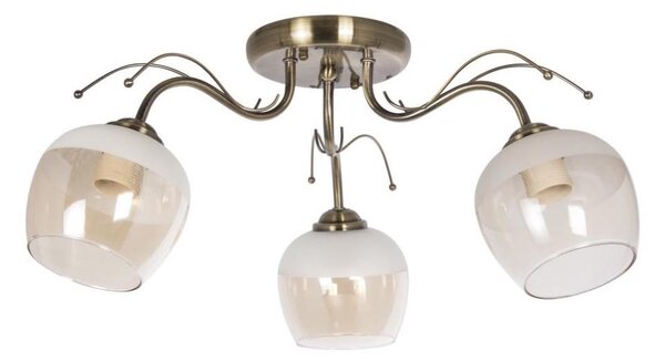 Lustră aplicată 3xE27/60W/230V alamă