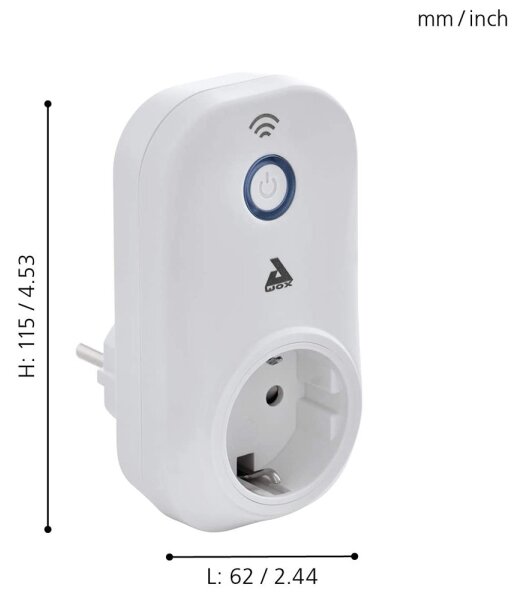 Priză inteligentă Connect plug 2300W Eglo 97476