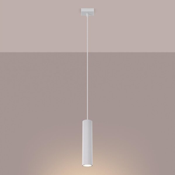 Brilagi - Lustră LED suspendată pe cablu CRESTO 1xGU10/10W/230V albă