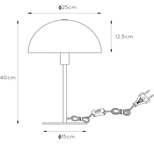 Lampă de masă Lucide 45596/01/33 SIEMON 1xE14/25W/230V verde