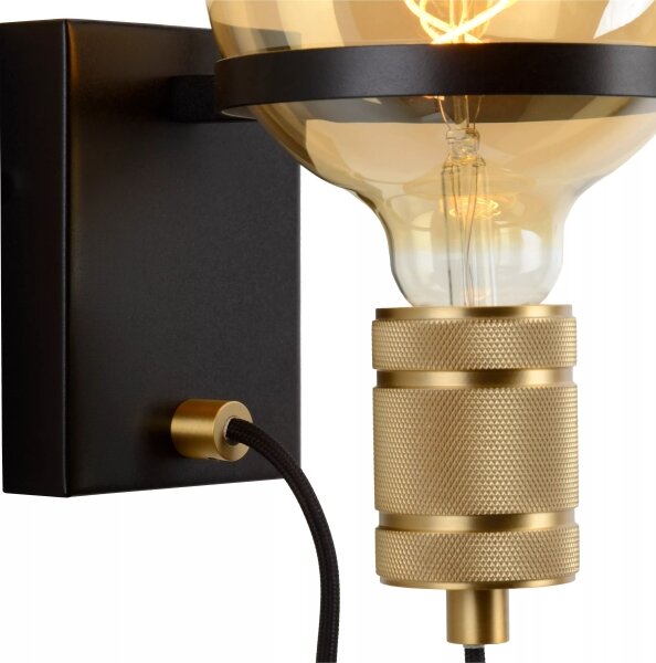 Lampă de perete Lucide 30271/01/30 OTTELIEN 1xE27/60W/230V negru