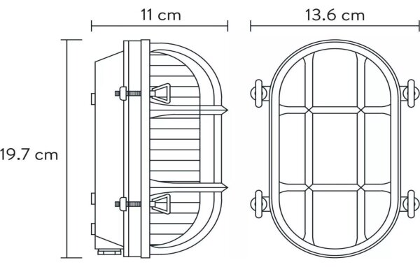Aplică de exterior Lucide 11891/20/02 DUDLEY 1xE27/40W/230V IP65