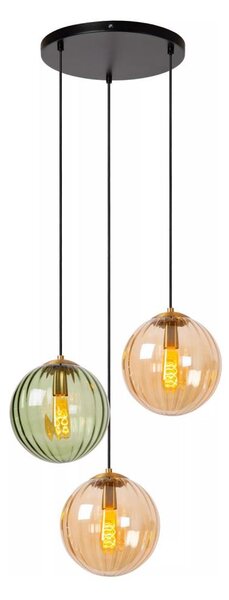 Lustră pe cablu Lucide 45493/03/33 MONSARAZ 3xE27/40W/230V verde/bej