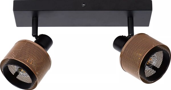 Spot Lucide 77980/02/30 RAFA 2xE14/40W/230V negru/bronz