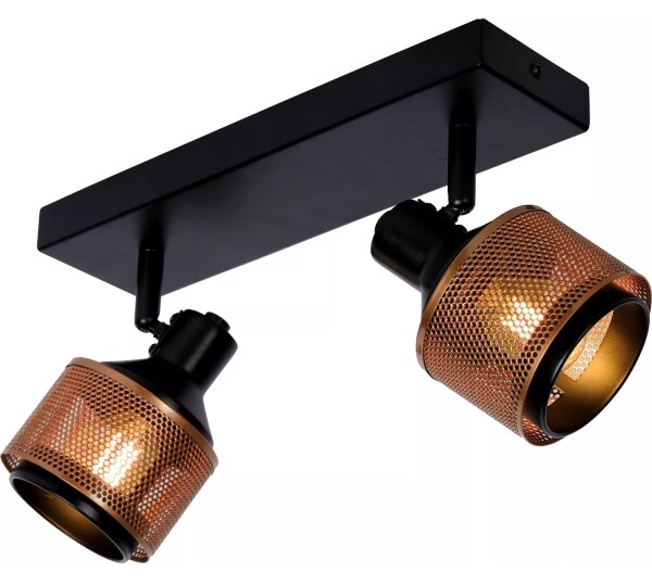 Spot Lucide 77980/02/30 RAFA 2xE14/40W/230V negru/bronz