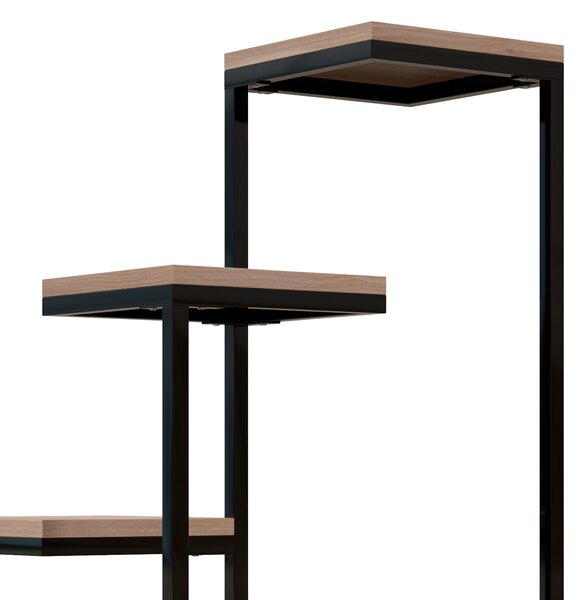 Outsunny Stand de Flori pe 4 Niveluri, Raft de Colt pentru Plante, Suport de Expunere pentru Ghivece, pentru Camera de Zi, Terasa, Balcon, Maro