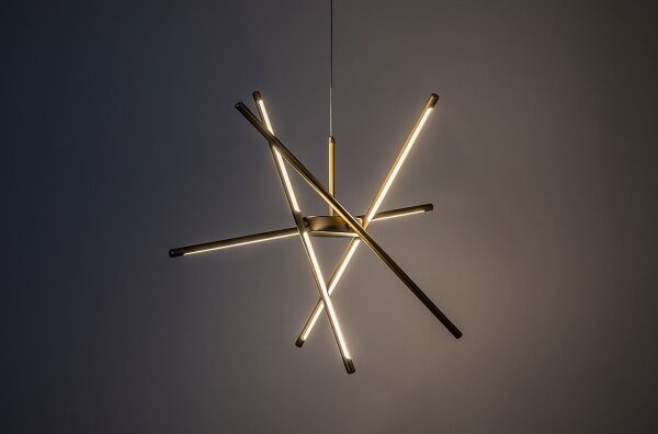 Lustră LED pe cablu Rabalux 72339 HENLI2 LED/40W/230V 3000K auriu