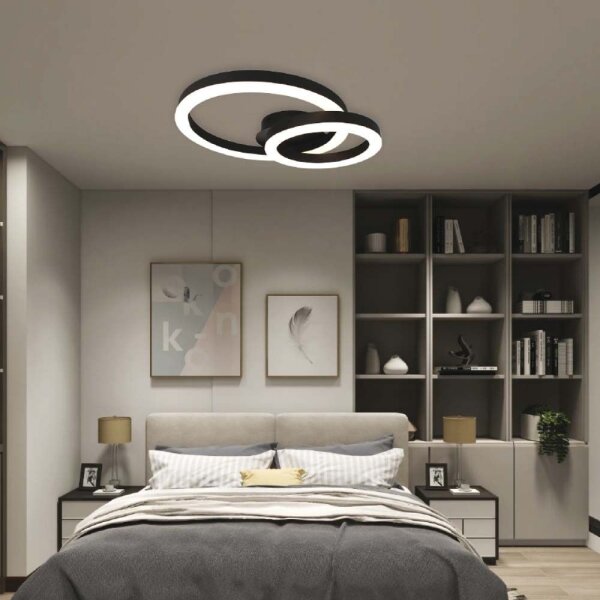 Plafonieră LED/20W/230V 3000K negru