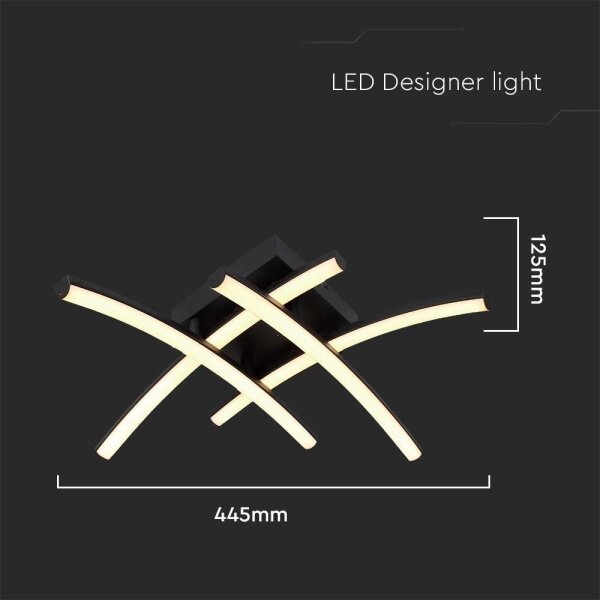 Plafonieră LED/24W/230V 3000K negru