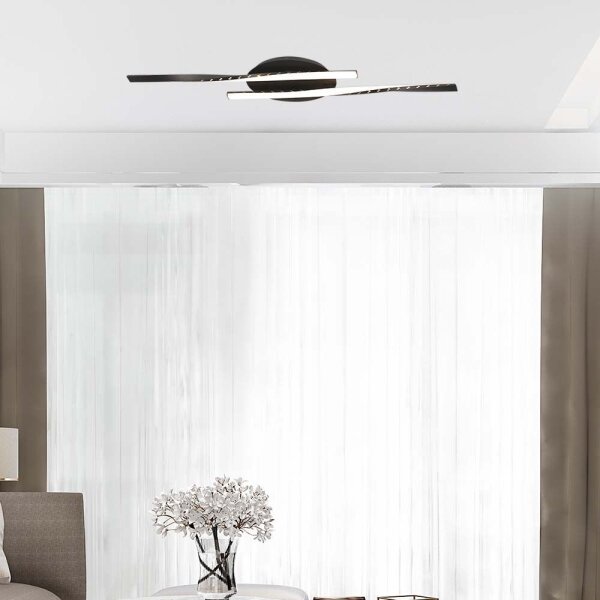 Plafonieră LED/12W/230V 3000K negru