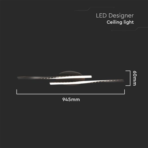 Plafonieră LED/12W/230V 3000K negru