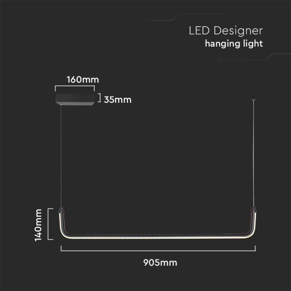 Lustră LED pe cablu LED/12W/230V 4000K negru