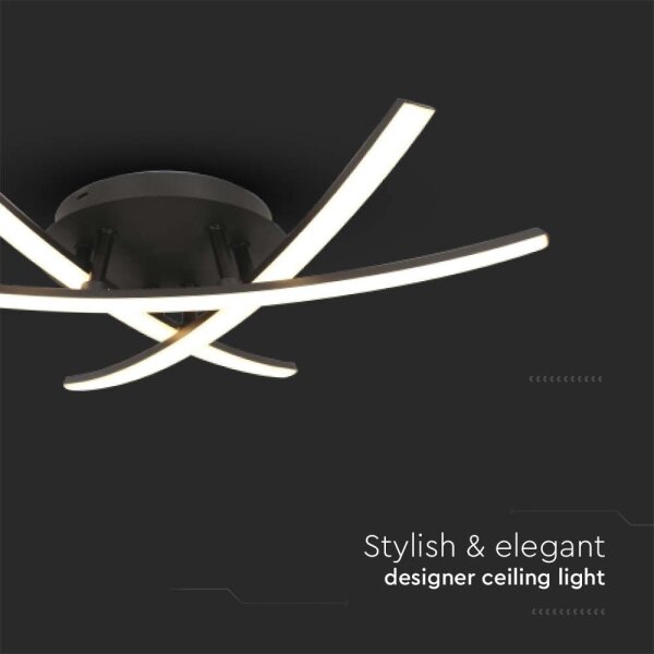 Plafonieră LED/20W/230V 3000K negru