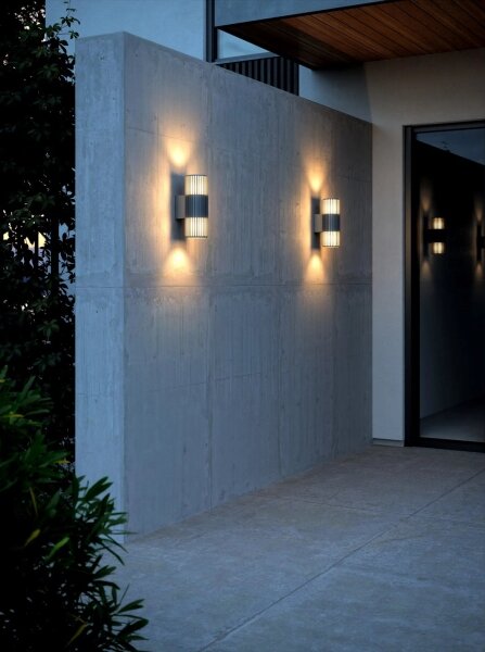 Aplică de exterior Nordlux ALUDRA 2xE27/15W/230V IP54 antracit