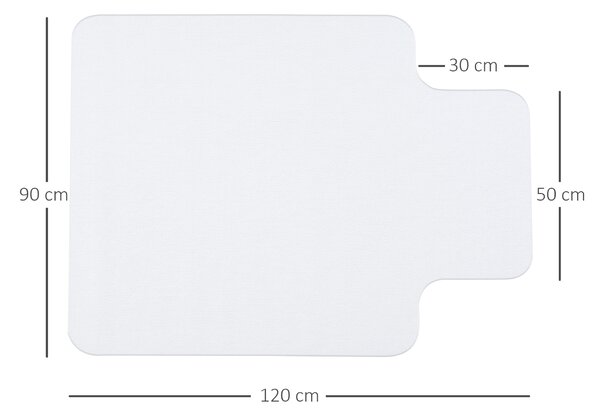 HOMCOM Covoraș Protector pentru Scaun de Birou, Anti-alunecare, Transparent, 90x120cm | Aosom Romania