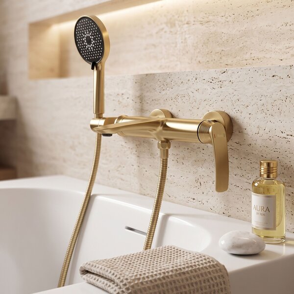 Baterie pentru cadă PREMIUM REA Como Brush Gold