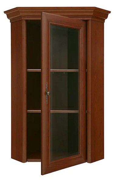 Vitrina KENT ENAD1WN, castan, PAL/sticla securizata, 59x59x115 cm