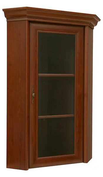 Vitrina KENT ENAD1WN, castan, PAL/sticla securizata, 59x59x115 cm