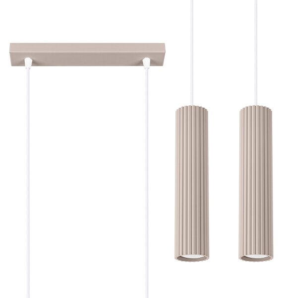 Brilagi - Candelabru LED suspendat pe cablu CRESTO 2xGU10/10W/230V taupe