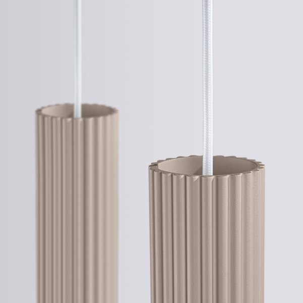 Brilagi - Candelabru LED suspendat pe cablu CRESTO 2xGU10/10W/230V taupe