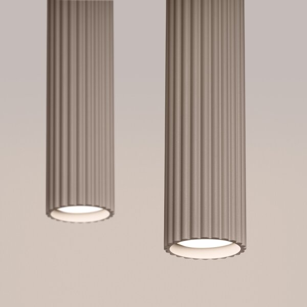 Brilagi - Candelabru LED suspendat pe cablu CRESTO 2xGU10/10W/230V taupe