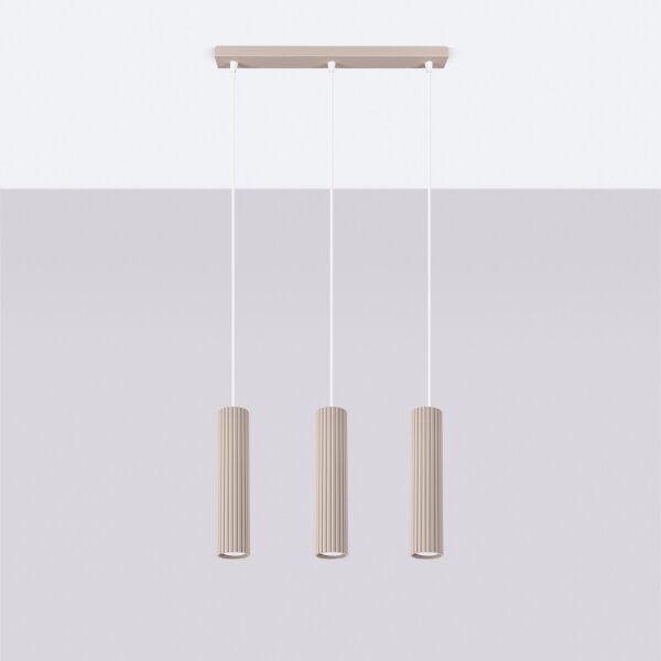Brilagi - Lustră LED pe cablu CRESTO, 3x GU10 / 10W / 230V, taupe