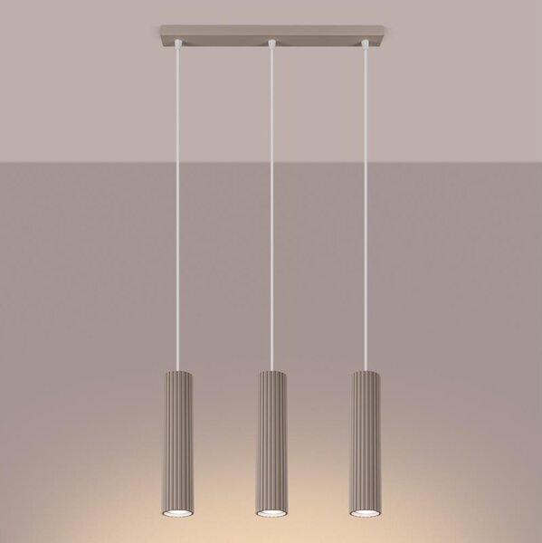 Brilagi - Lustră LED pe cablu CRESTO, 3x GU10 / 10W / 230V, taupe