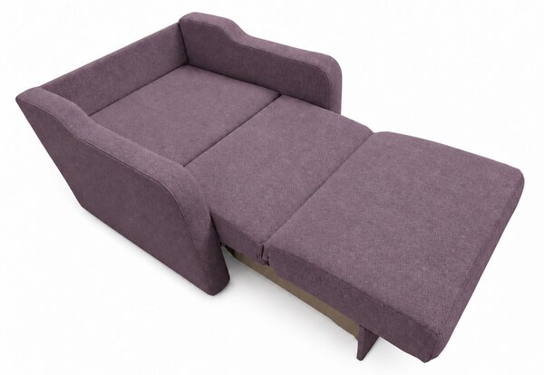 Fotoliu SAMY extensibil, cu lada de depozitare, stofa mov , cadru metalic, 103x100x92 Stofa, Mov