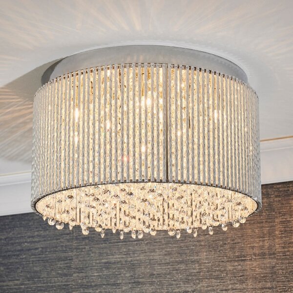 Plafonieră de cristal Endon 81980 GALINA 10xG9/25W/230V crom mat