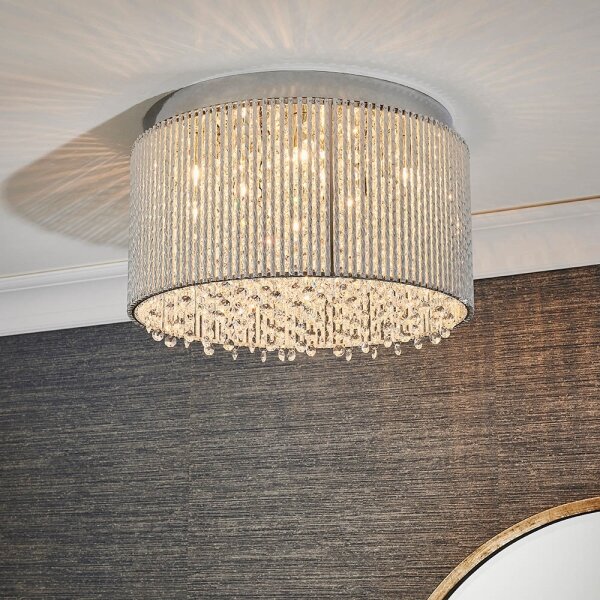 Plafonieră de cristal Endon 81980 GALINA 10xG9/25W/230V crom mat