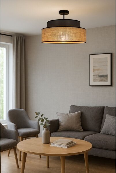 Plafonieră BOHO 1xE27/60W/230V maro/bej